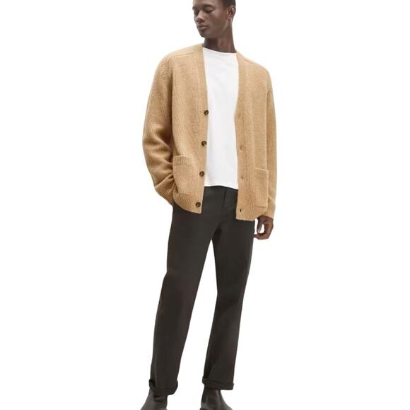 Everlane Merino Wool Alpaca Brown Cardigan | Size XL - Picture 8 of 8